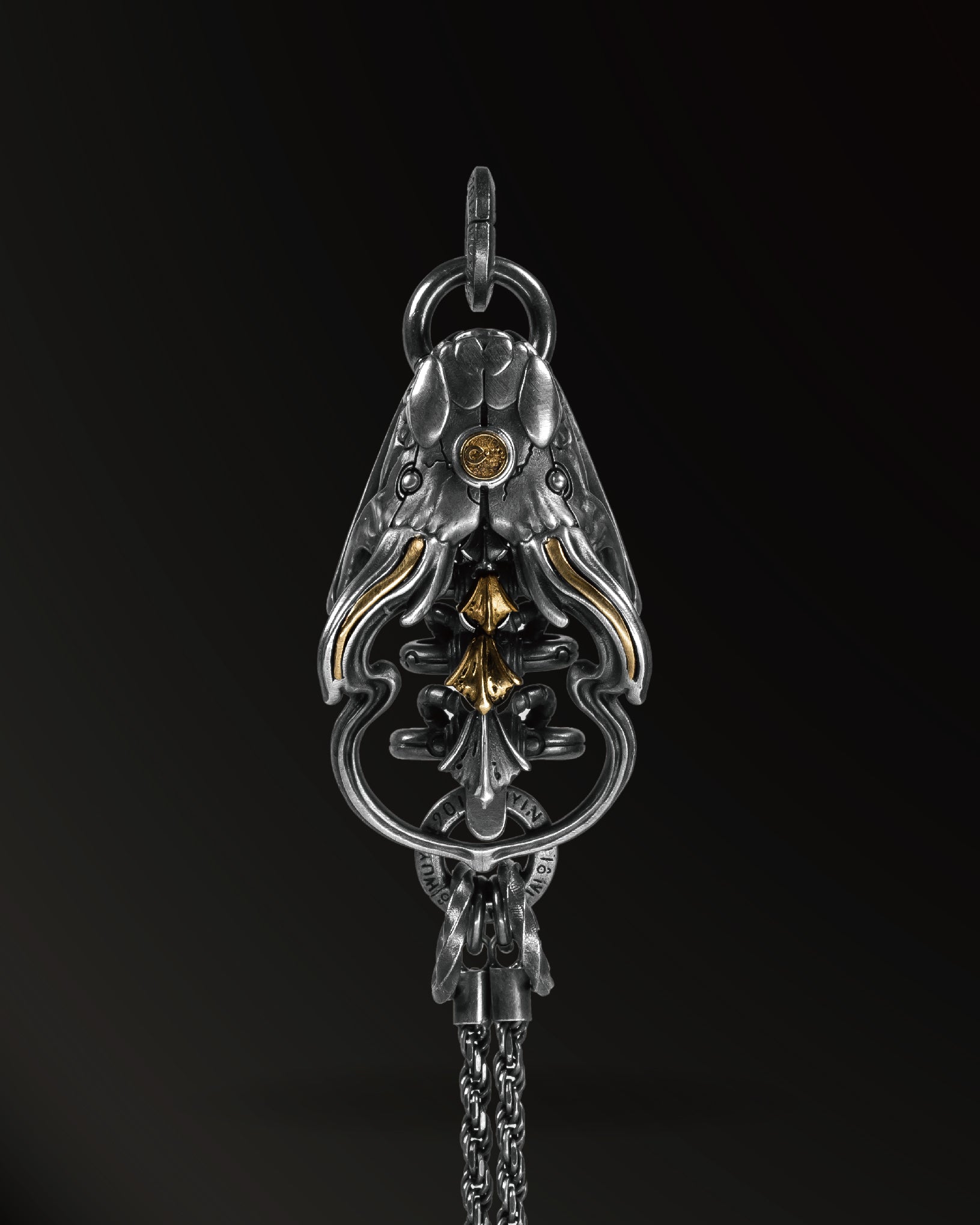 Immortal Skeleton Amulet in 925 Silver+18K Gold – WUYIN2018
