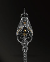 Immortal Skeleton Amulet in 925 Silver+18K Gold