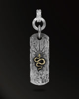 Snake of Light Inscription Amulet in 925 Silver