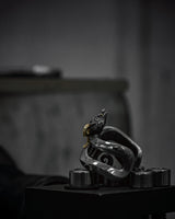 Smooth–Skinned Horn snakes 2.0 Ring in 925 Silver+18K Gold