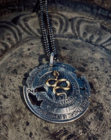 Shield of Horn Snake Amulet in 925 Silver